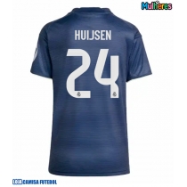 Camisa de Futebol Real Madrid Dean Huijsen #24 Equipamento Secundário Mulheres 2025-26 Manga Curta